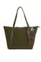 Zoozie Bags Bolso Tote de Satén Caqui Maxi